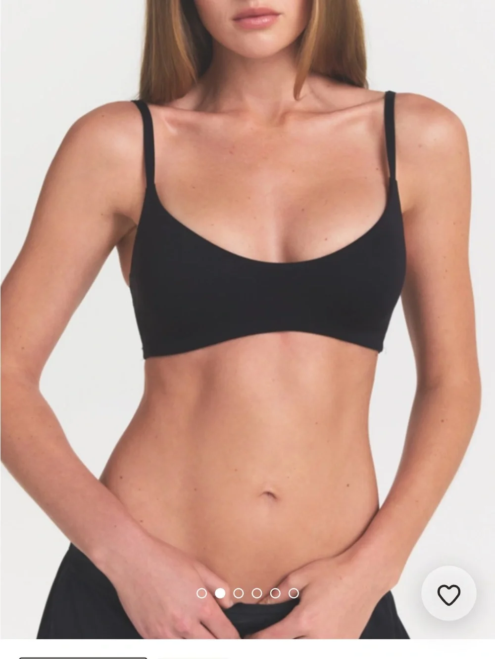 NikeSKIMS Matte Micro Scoop Bra - Obsidian